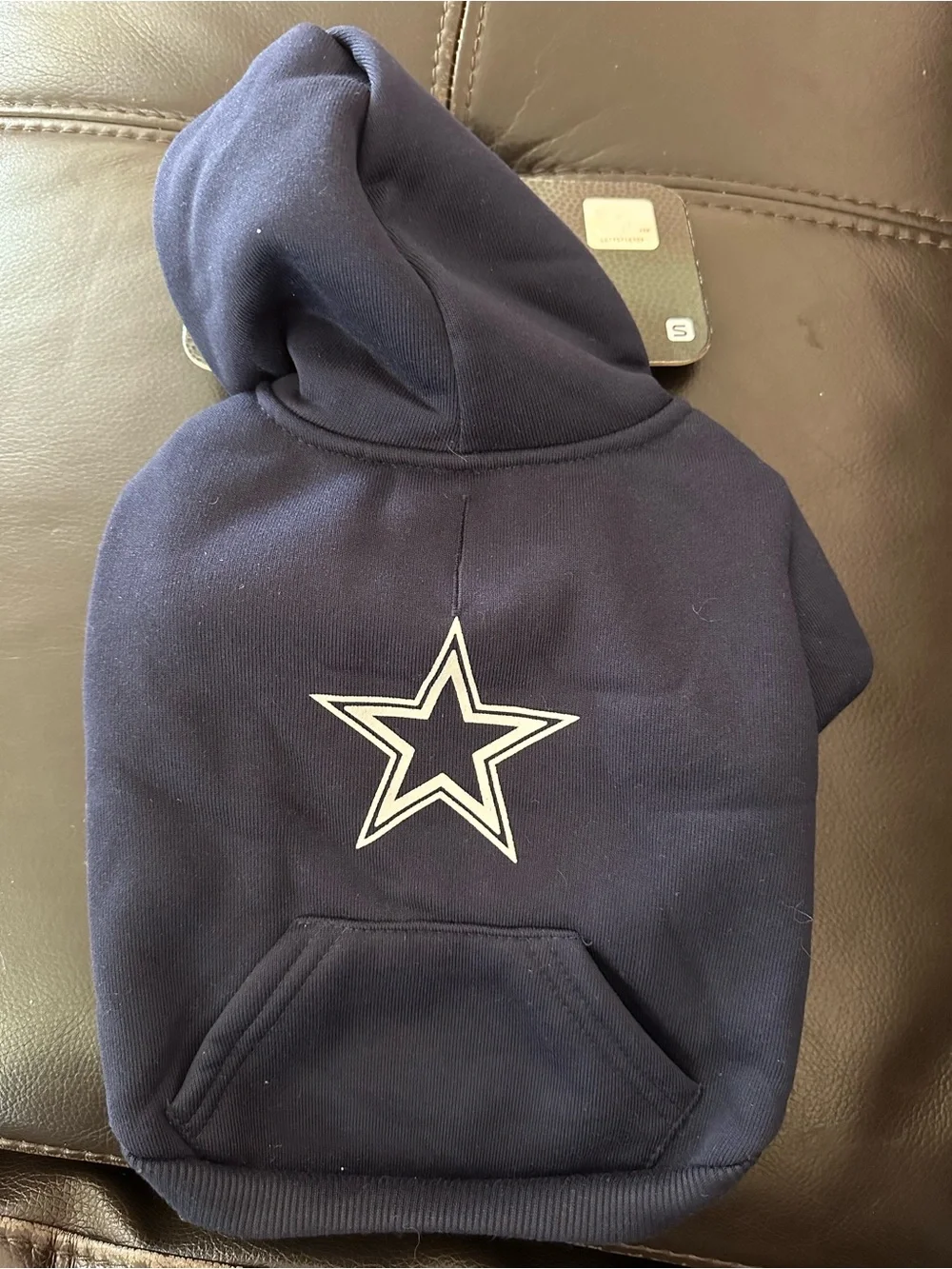 NFL Navy Blue Dog Hoodie with White Star Logo